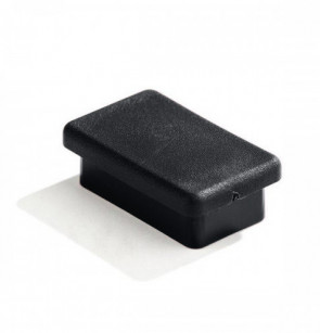 Square tube plug 50x30 mm, plastic, black