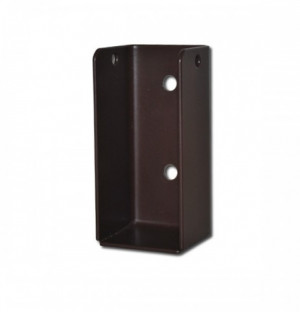 Square tube handle 75x35x30mm zinc-plated brown