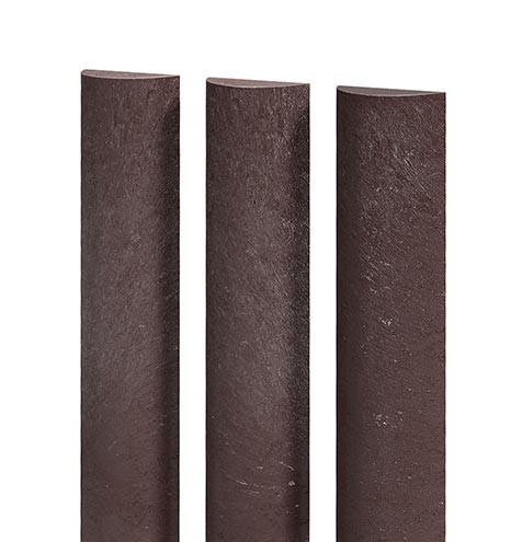Poteau de barrière 79x35, 2,0 m, demi-rond, H