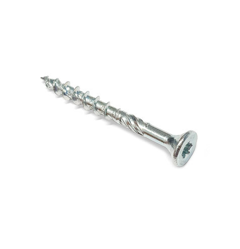 Universal screw 6x60, white zinc plated, countersunk head